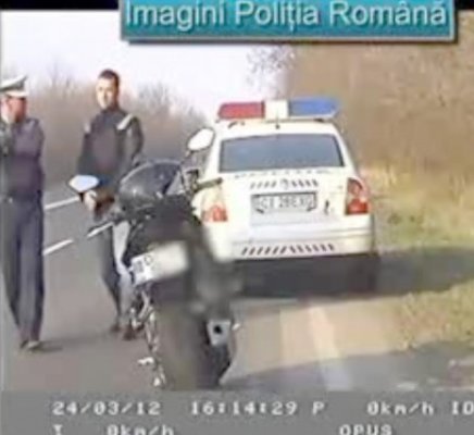 Un motociclist din Constanţa a fost prins cu 208 km/oră